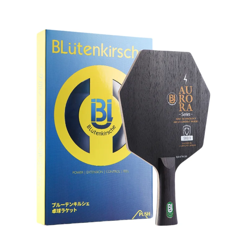 

Blutenkirsche Advanced Table Tennis Blade - Hexagonal Shield,5 Plywood+2 Carbon Cyber Shape Ping Pong Wood for Racket DIY
