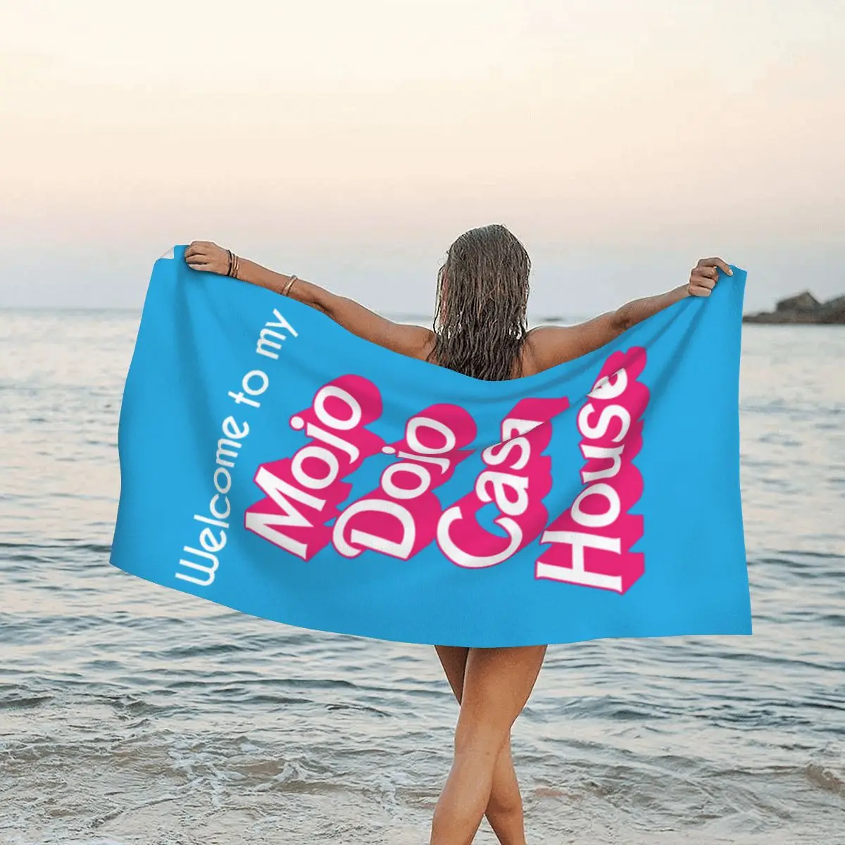 

Mojo Dojo Casa House Beach Towel Soft Microfiber Quick Dry Absorbent Quick Towels For Pool