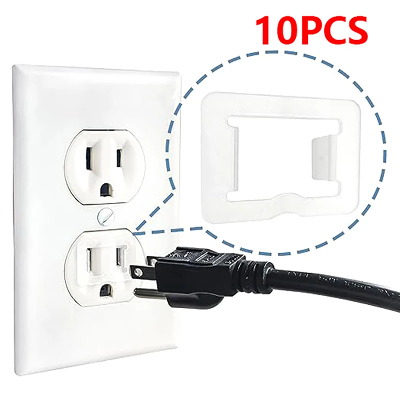 10PCS Wall Outlet Plug Stabilizers For Loose Sockets - Easy Installation Flame Retardant Plastic Secure Grip