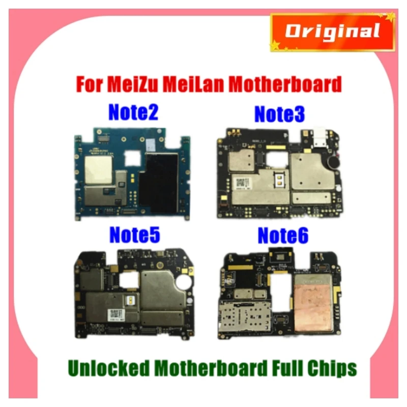 Mobile Electronic Panel For Meizu Meilan M2 Note2 M3 Note3 M5 Note5 M6 Note6 Mainboard Motherboard Unlocked With Chips Circuits