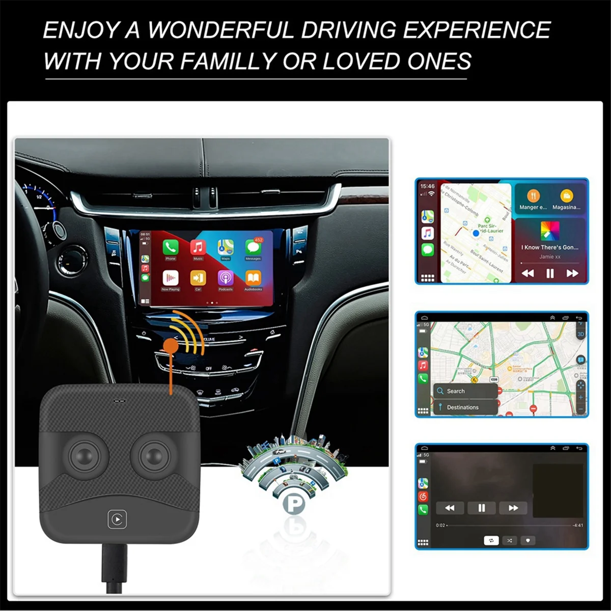 Carplay Ai Box Wireless Android Auto Smart TV Box Car Intelligent System Mini Box Wireless Android Auto Ai Box