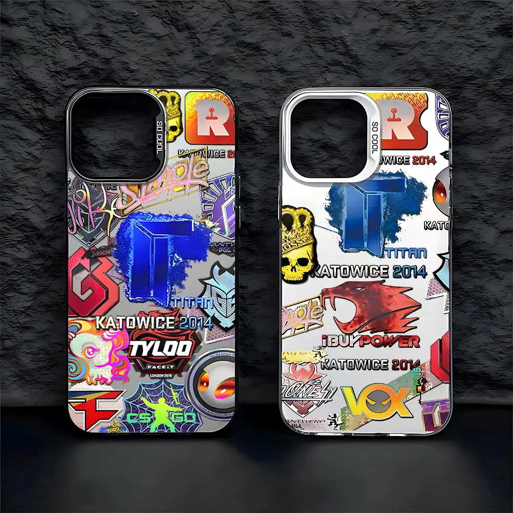 CS GO Titans Label Counter Strike Phone Case For iPhone 16 15 14 13 12 11 Pro Max X XR XSMAX 8 7 Plus Candy Matte Back Cover