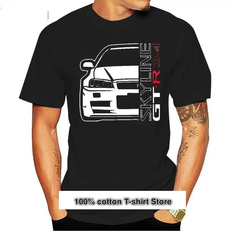 Camiseta de moda de verano para fanáticos del coche, camisa clásica japonesa Skyline GT-R 34, 2024