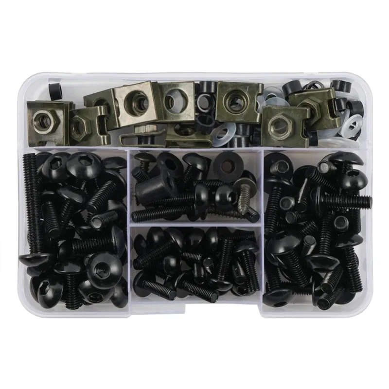 177-teiliges Motorrad-Verkleidungsschrauben-Set mit Befestigungsclips, universell passend für Honda CBR600 F2 F3 F4i CBR600RR CBR900RR CBR929RR CBR954RR CBR1000RR CBR1000F Interceptor 750 800 Suzuki
