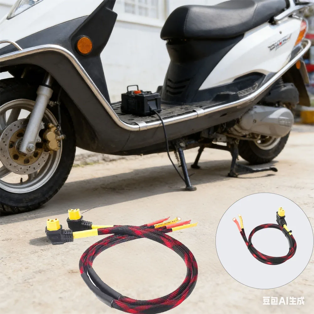 Electric Bike Power Cord 0.3/0.5/0.85/1m 8 AWG Tinned Pure Copper Silicone High Temperature Resistant Yellow Head Power Cable