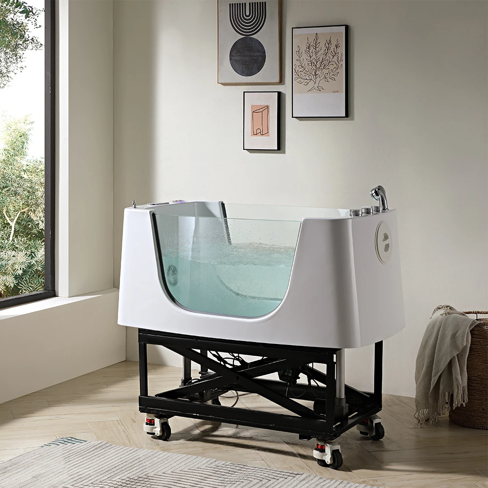 

Pet Series Massage Spa Bath Tub Adjustable Removable Transparent Acrylic Bathtub
