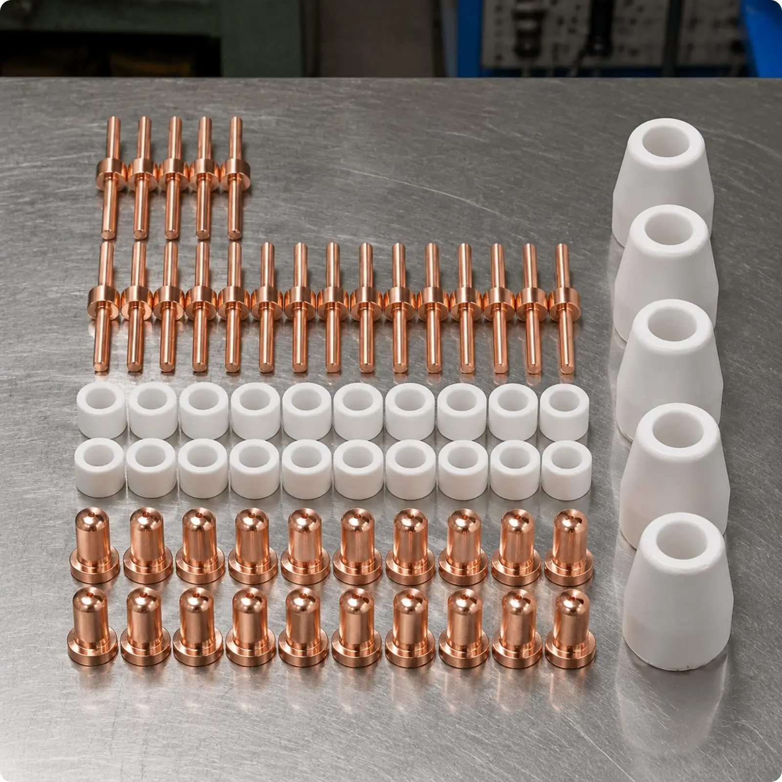 Air Plasma Torch Consumables Set 40 Amp 60 Amp Cutting Nozzle Electrode Ceramic Guide for PT31