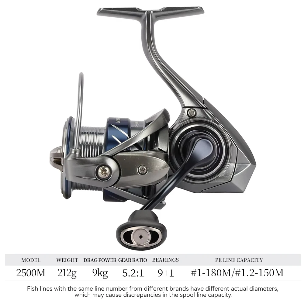 TSURINOYA METALEN Spinning Visserij-reel MERLIN 1000 C2000S 2500 M 3000 M ULTRALIGHT & VEELZIJDIG 9 KG DRAG Zoutwater Zeebaars Snoekwiel