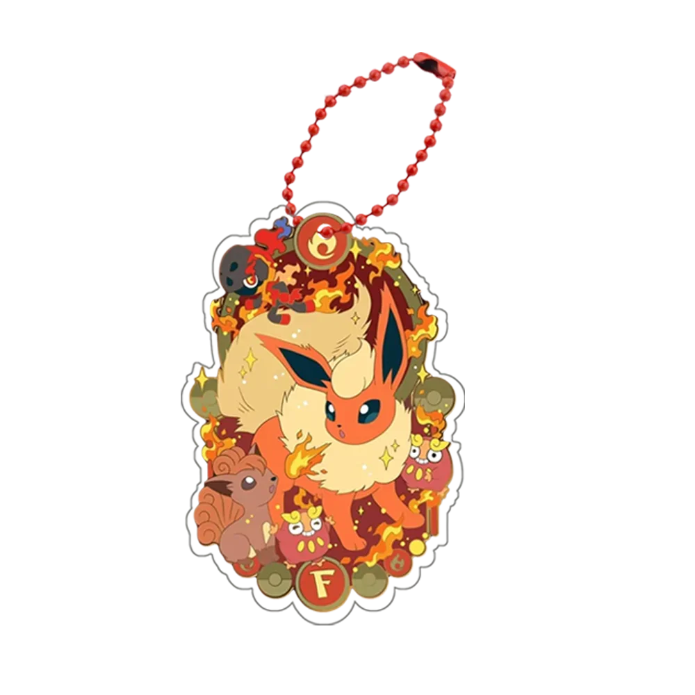 Anime for Eeveelution Leafeon Espeon Umbreon Eevee Sylveon Jolteon Flareon Glaceon Acrylic Keychain Bag Pendant Decorative Gift - view 3