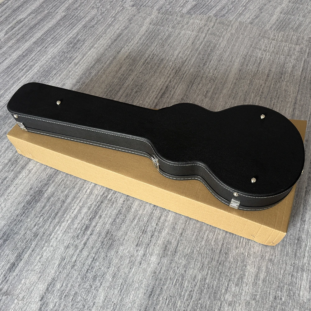 حافظة جيتار عالية الجودة للقيثارات الكهربائية LP/Les Paul، حافظة صلبة سوداء مع بطانة سوداء