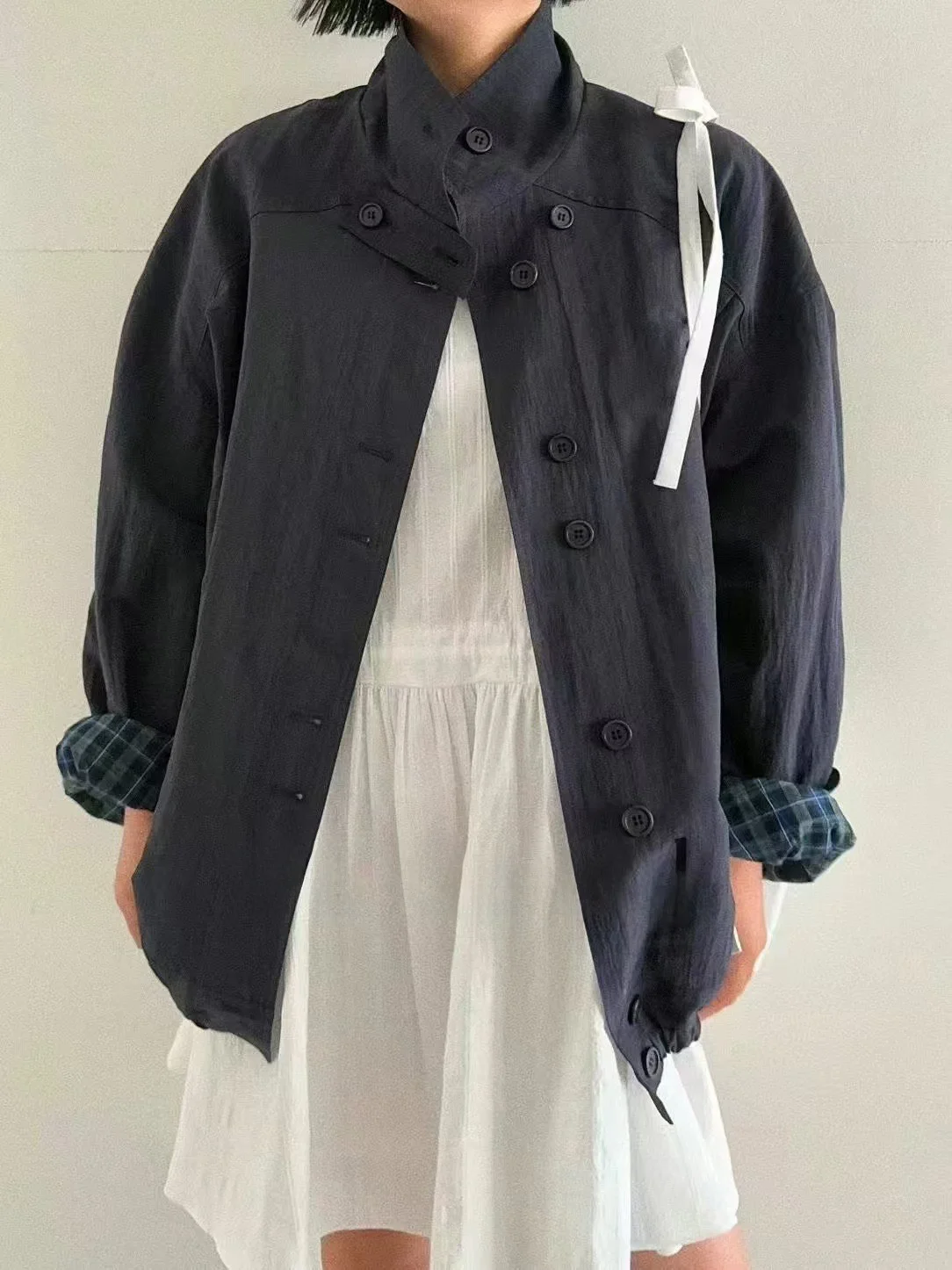 

Casual Loose Cheered Stand Collar Commuter Windbreaker Jaet PREON Early Spring New Sle Women's ort Outerwear Coat