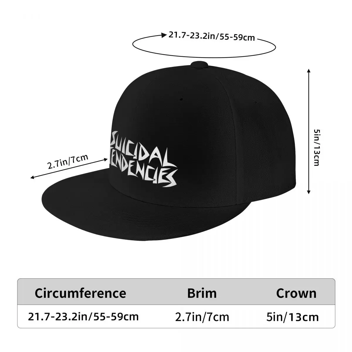 Suicidal tendencies Baseball Cap funny hat tea Hat Designer Hat hard Girl\'S Hats Men\'s