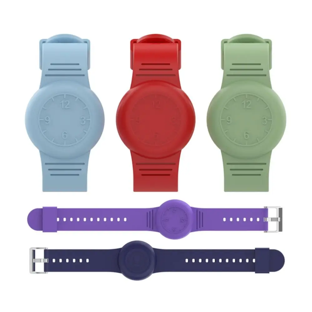 Bambini Impermeabile per Bracciale Airtag: WUZUN Simpatico Cartone Animato Regolabile Nascosto per Supporto Apple Air Tag, Custodia Cinturino Tracker GPS Anti-Smarrimento in Silicone (Gatto