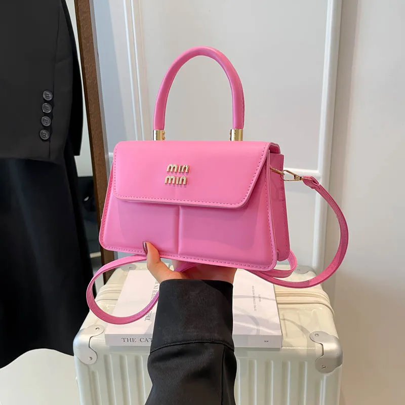 

2025 New Solid Color Small Square Bag for Women, Chic Large Capacity Crossbody Bag with Top Handle, Versatile Day-to-Night Purse