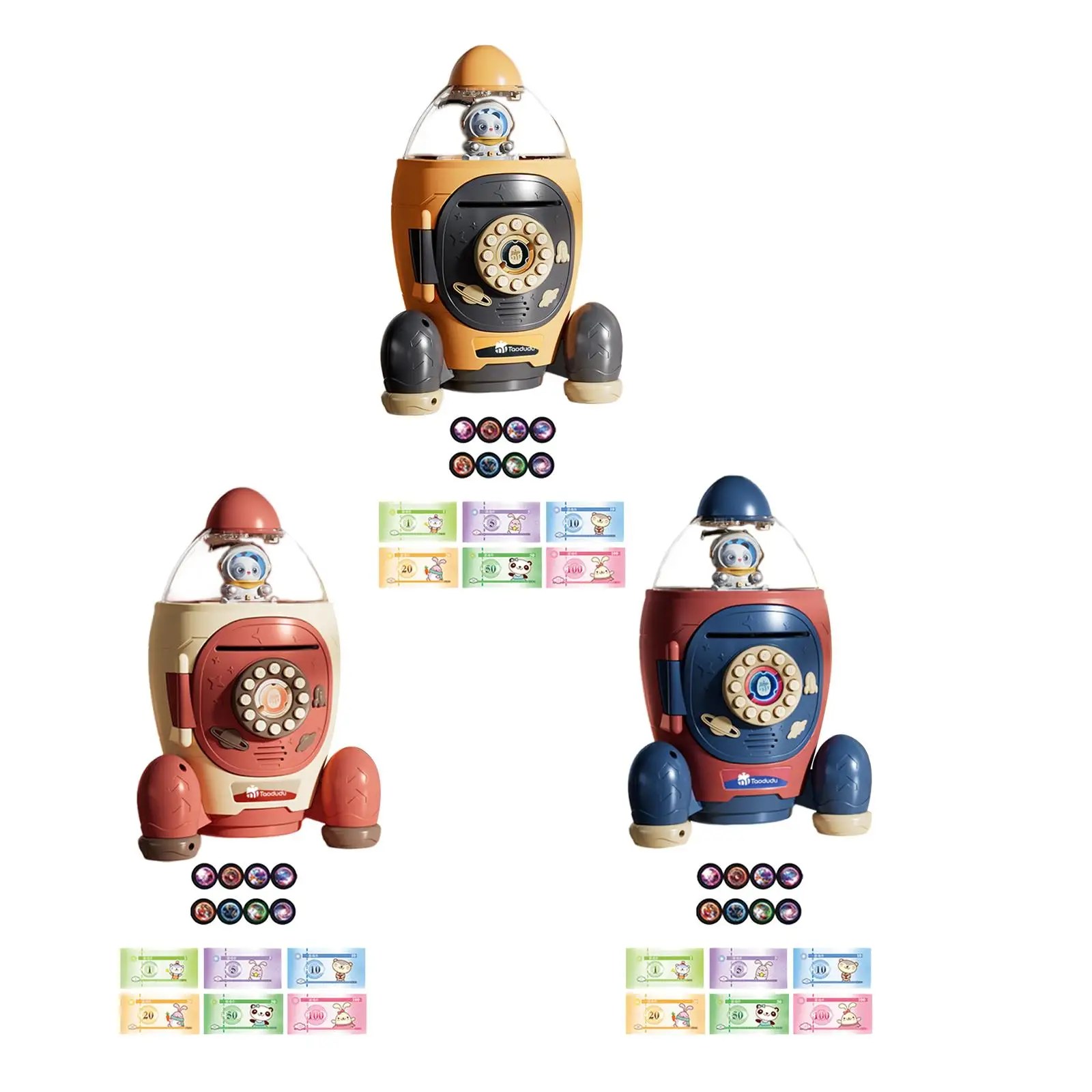 Spaarvarkenspeelgoed en projectie met wachtwoord en vingerafdrukken Kleine ATM-machine Elektronische spaarpot voor vakantiecadeau Meisjes Jongens