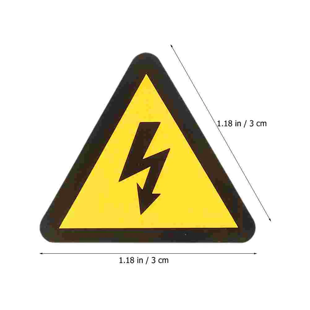 50 Stickers Applique Anti-electric Shock Label Staff Fire Extinguisher Warning Paper