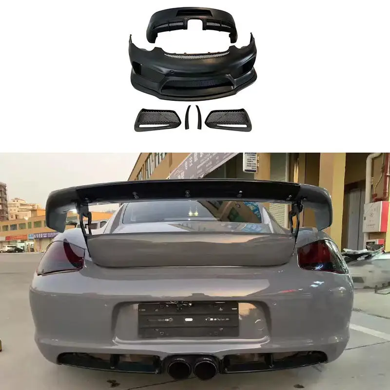 

GT4 Style Front Rear Bumper lip Splitter Diffuser Side Skirt Carbon Fiber Fibre Body Kit For Porsche 987.1 to GT4 Bodykit