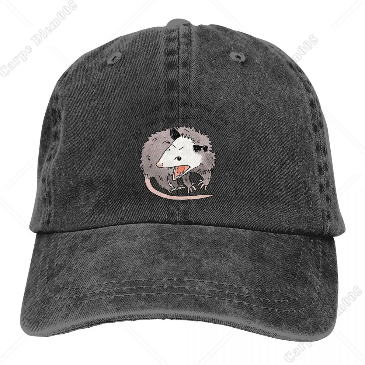 Mouse Animal Multicolor Hat Peaked Women's Cap Opossum Live Laugh Love Personalized Visor Protection Hats