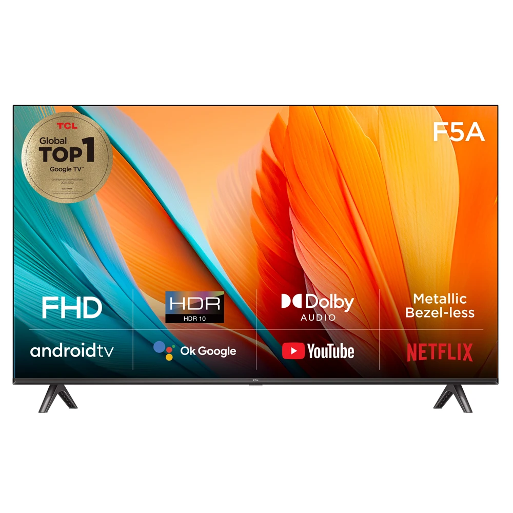 TCL 안드로이드11 FHD LED TV 43F5A 108cm · 43인치 · 스탠드형 · 고객직접설치