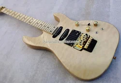 PC1 Phil Collen Qulited Maple Chlorine Natural Electric Guitar Floyd Rose Tremolo China Active EMG Pickups 9V Battery Box