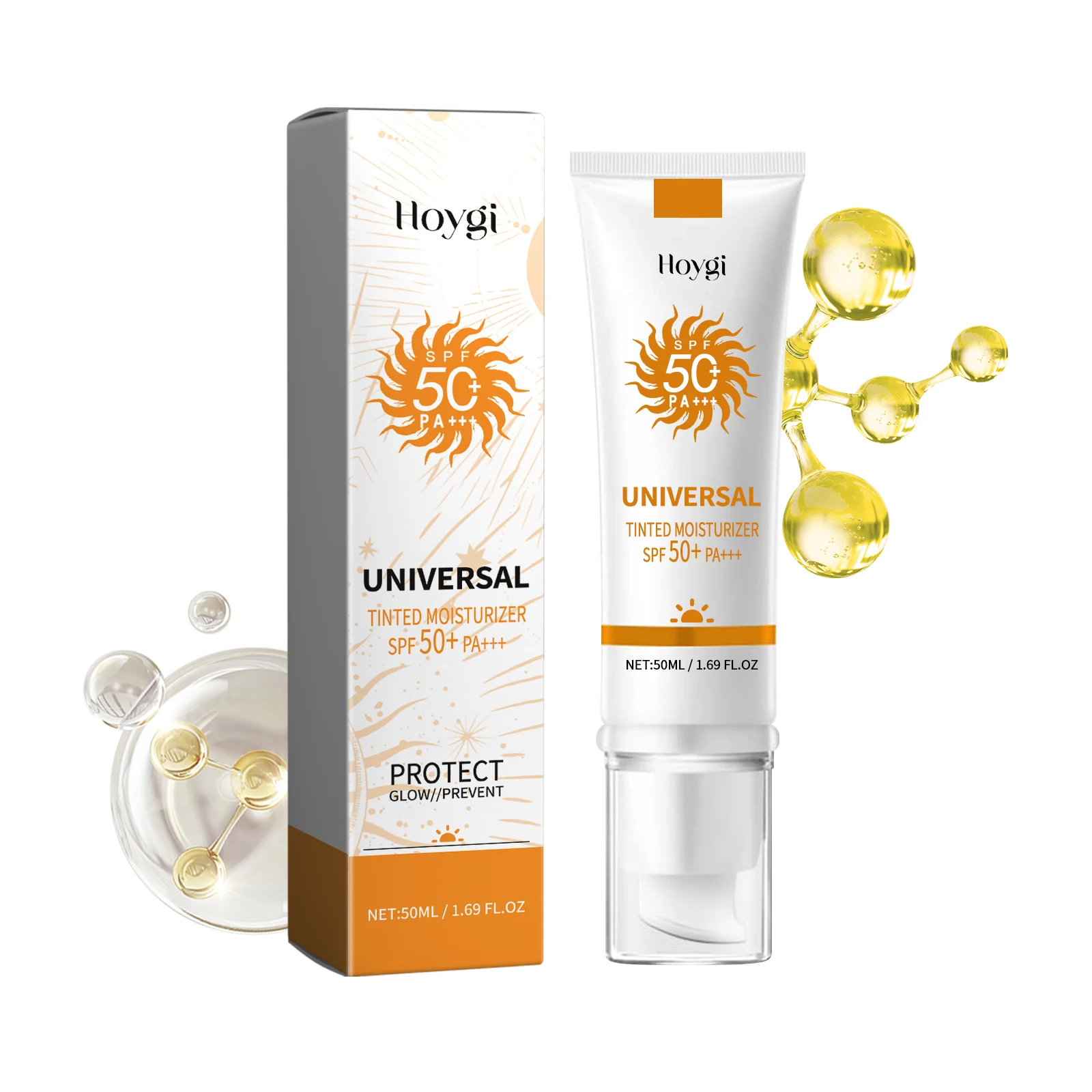 Hoygi All In One Spf50 Sunscreen Protect Skin From Uva Uvb Rays Cover Skin Flaws Even Skin Tone Long Lasting Sun Protection