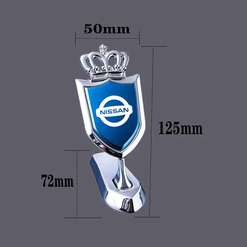 Car Front Hood Badge Sticker Decoration Emblem for Nissan Sylphy Kicks Navara Qashqai J11 J10 X-Trail T31 Juke Leaf Micra Sentra