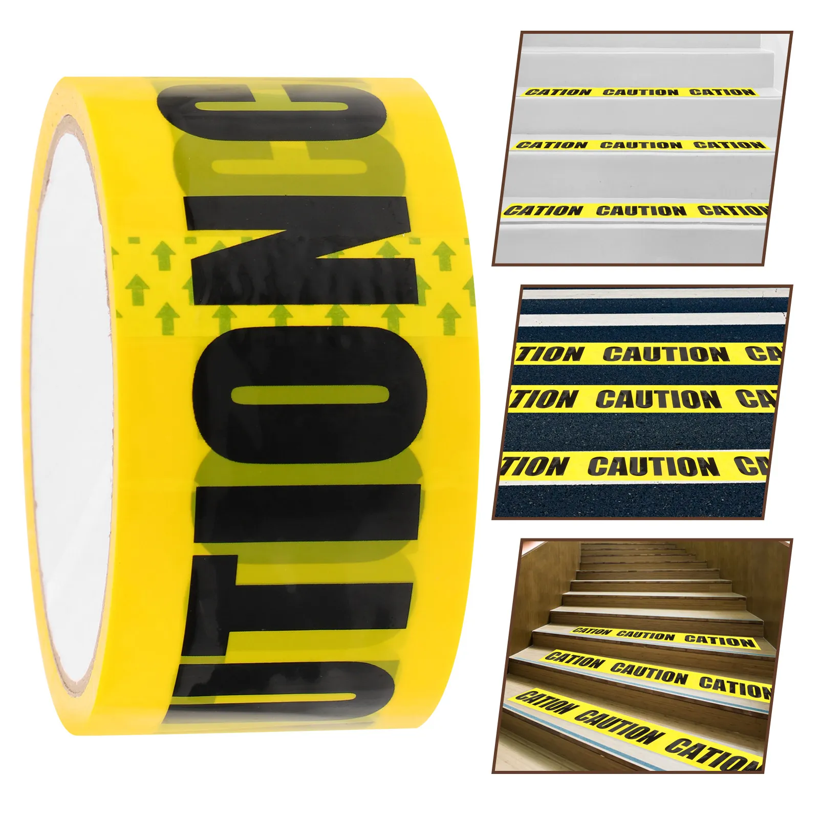 

Yellow Caution Tape with Strong Adhesive Warning Decal for Loading Docks Platforms Thresholds Halloween Party Prop
