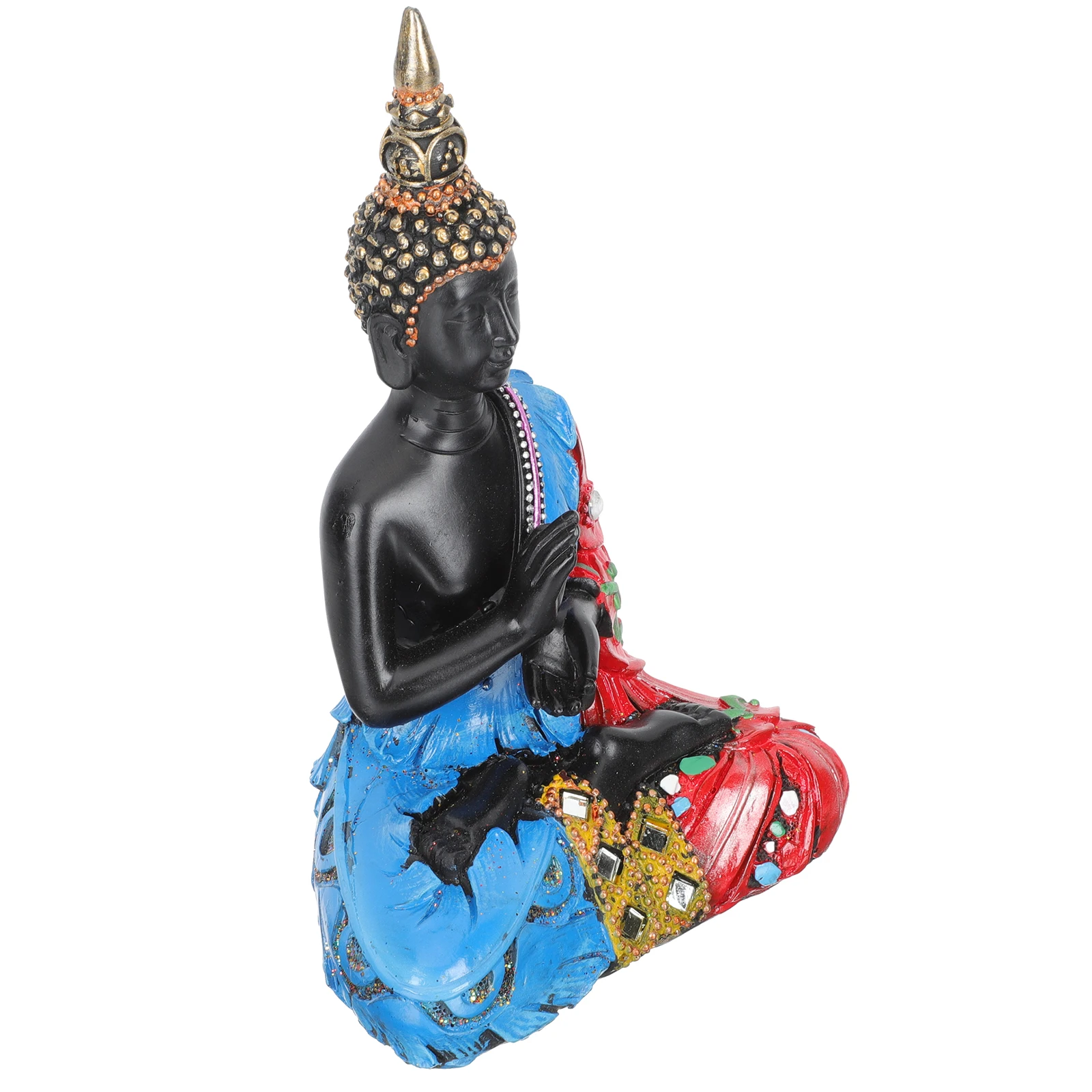 

Buddha Statue Figurine Decor Small Sculpture Home Table Ornaments Yoga Resin Realistic Exquisite Compact Design Easy Storage