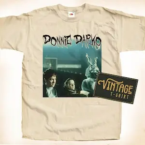 Donnie Darko V2 T shirt Tee Natural Vintage Cotton Movie Poster All Sizes