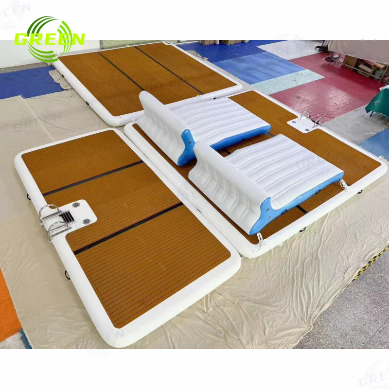 

New Style PVC Inflatable Floating Platform Water Leisure Platform Sofa Chair Floating Island Lounge For Pool Usage