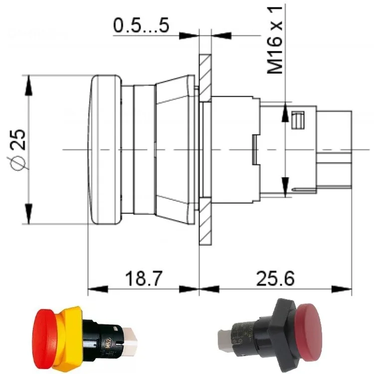 5pcs 1.15.154.016/0301 German RAFI scram switch 1.15.154.006/0301 2 Normal shutdown