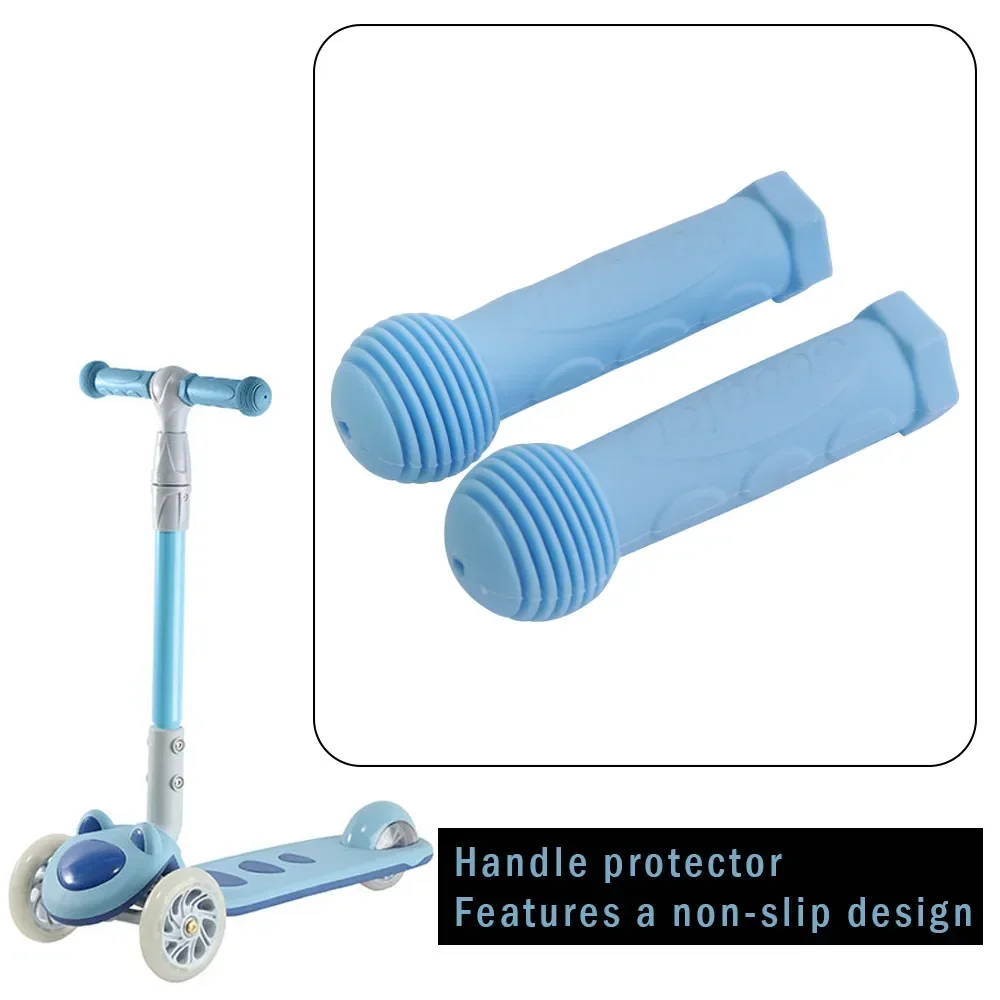 1 쌍 안티 슬립 핸들 바 그립 고무 자전거 보호 핸들 바 커버 어린이 자전거 어린이 스쿠터 세발 자전거 액세서리