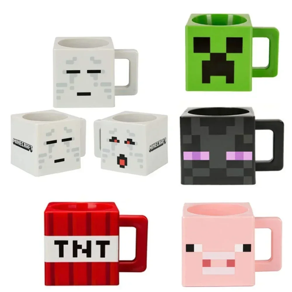 3D Mug 230 ml Capacity TNT coolie fear Block Grassland Pink Pig and Horse Alex Mug Novelty Mug Coffee Mug