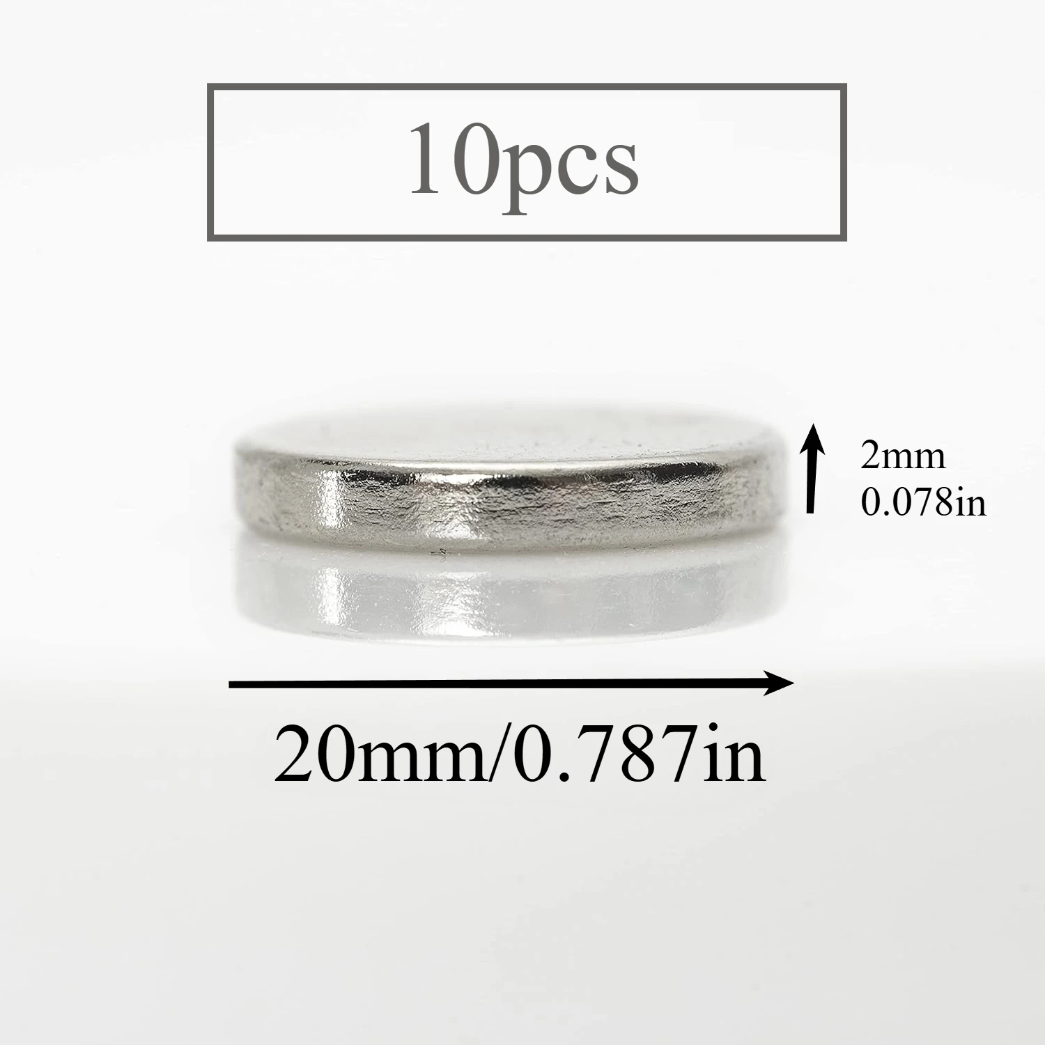 Multipack 12x2/20x2mm runde Magnete, geeignet für Fotowände, Büros, Verpackungen und Lagerhäuser – Detail 3