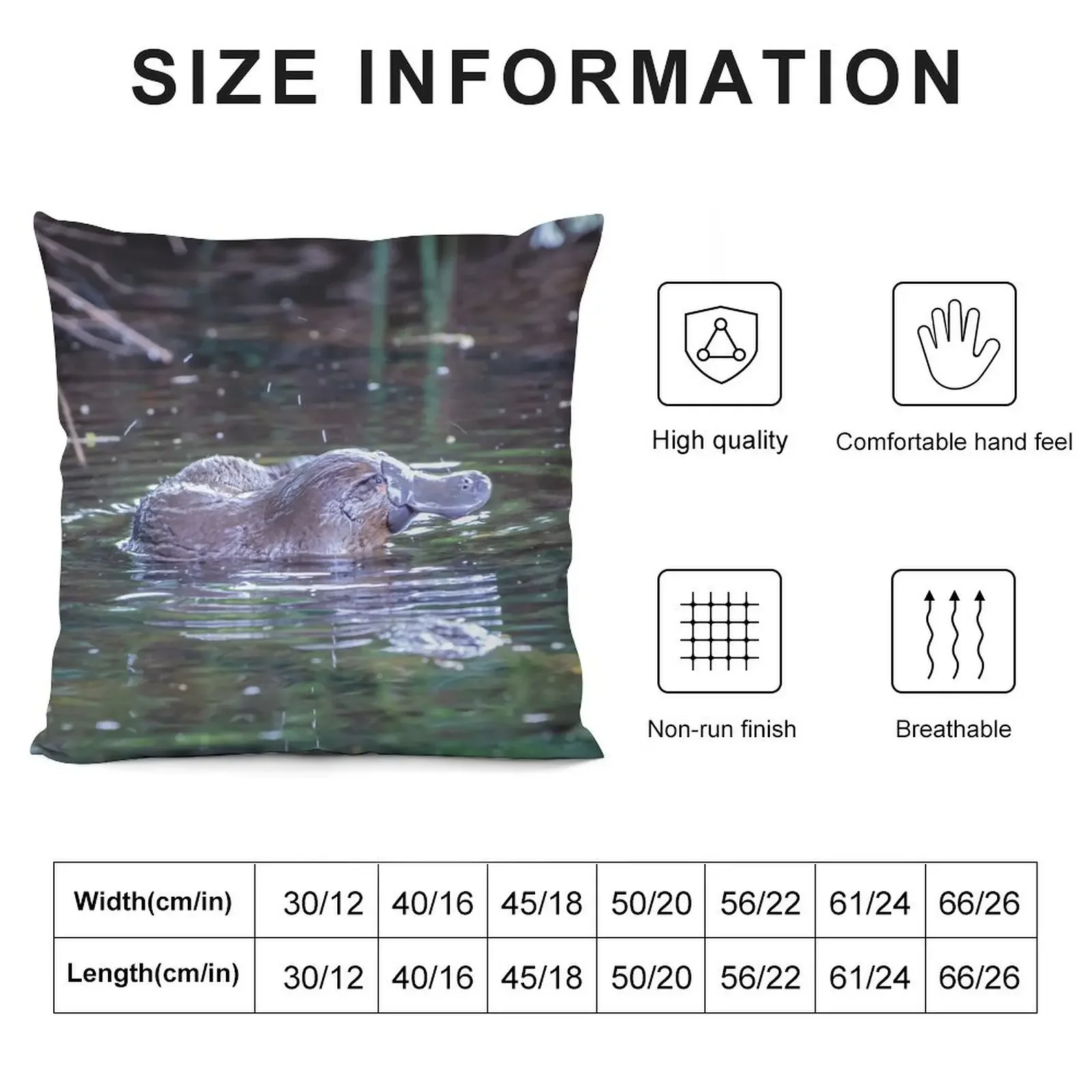 Platypus Playtime Throw Pillow Sofa Cushion Decorative Sofa Cushion Throw Pillow Covers pillow