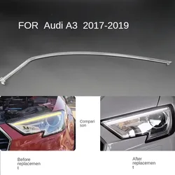Placa de guía de luz DRL para AUDI A3, Faro de circulación diurna, tubo de luz, Ojo de Ángel, 2017-2019
