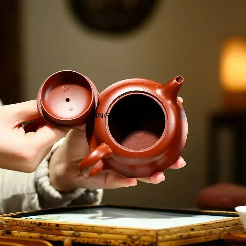 

180 мл Исин фиолетовый глиняный чайник ручной работы с необработанной рудой Дахунпао грязь красота чайный инфузионный горшок китайский чайный сервиз кунг-фу