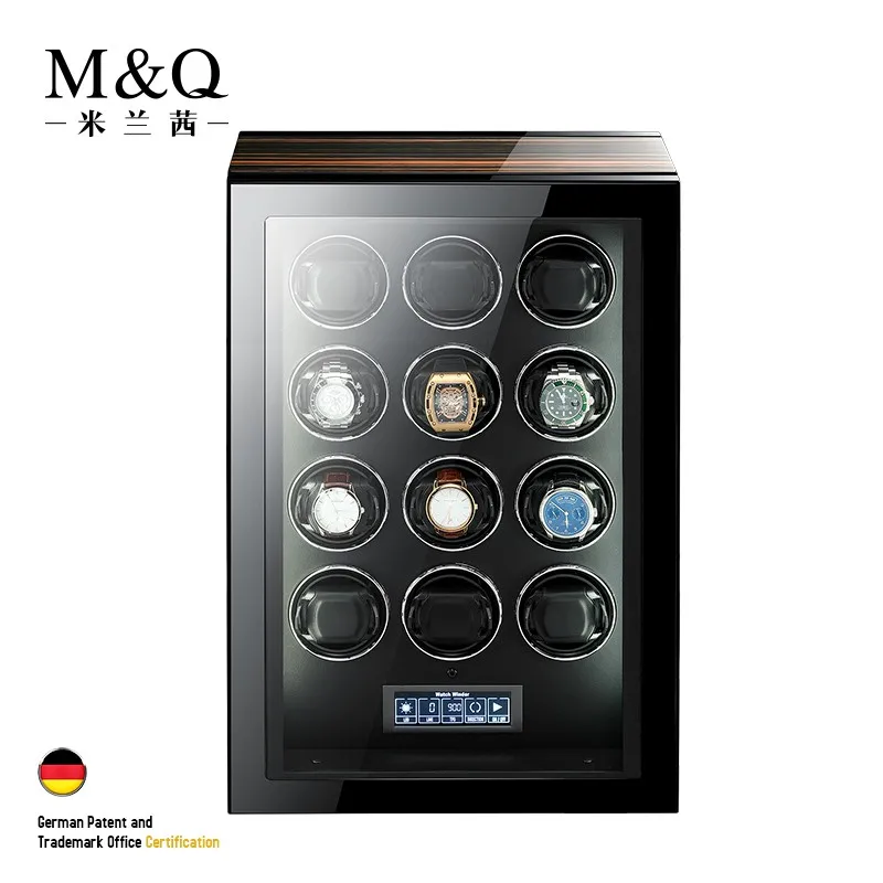 MELANCY Luxury Automatic Watch Winder Watches Safe Box with Mabuchi Motor LCD Touch Screen and Remote Control Watch Storage Box