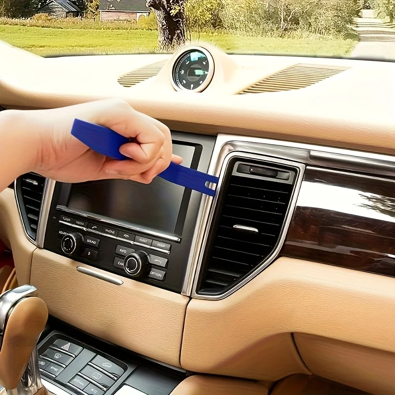 مجموعة أدوات إزالة لوحة السيارة المحمولة مسمار مجتذب راديو الصوت الباب حدق إصلاح مشبك السيارة تقليم داش إزالة المثبت مجموعة أدوات يدوية