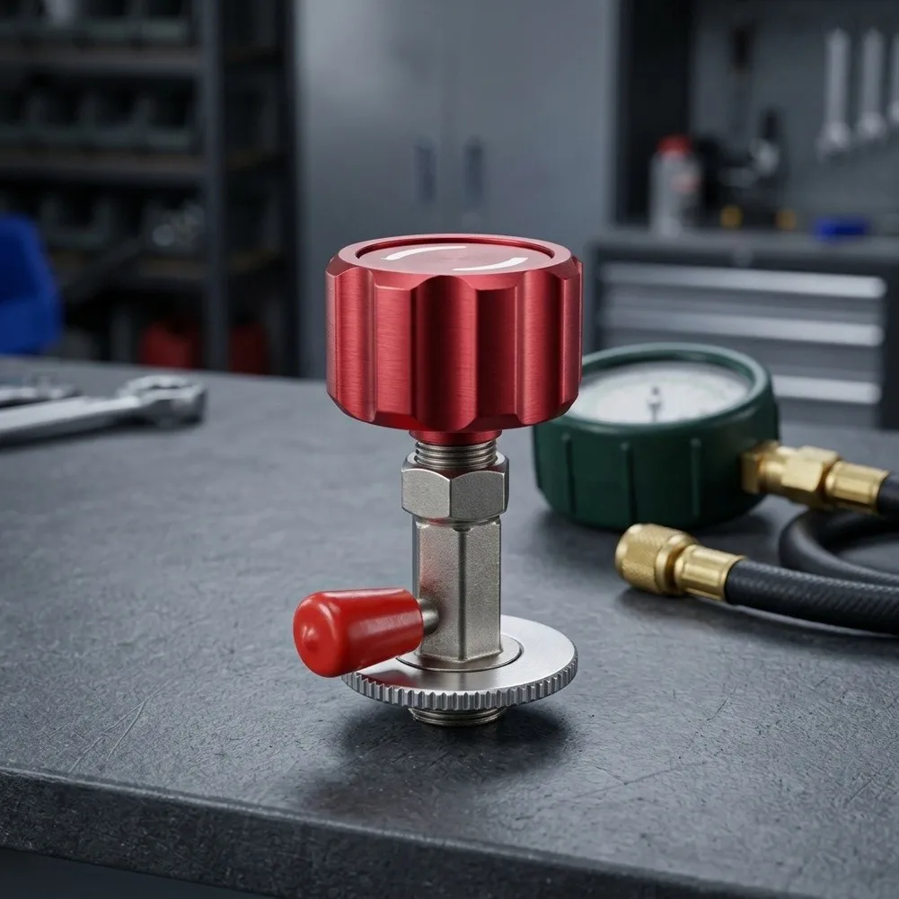 Adjustable R134A Quick Coupler Kit Featuring Blue and Red Marked Connectors for Clear High Low Side Identification