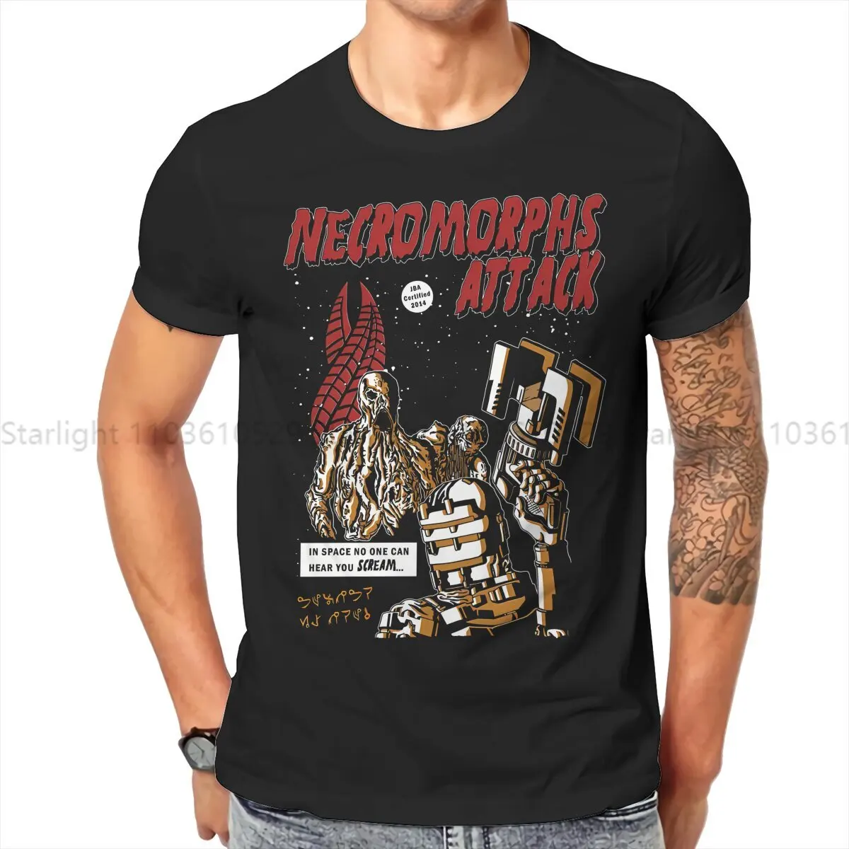 Dead Space Man TShirt Necromorphs Attack Individuality T Shirt Graphic Sweatshirts Hipster