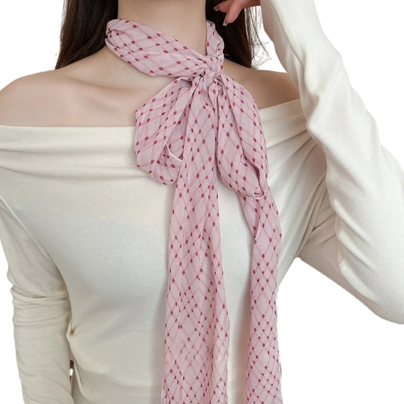 

Harajuku Checkered Choker Scarf for Women Girls 2000s Clothing Accessories