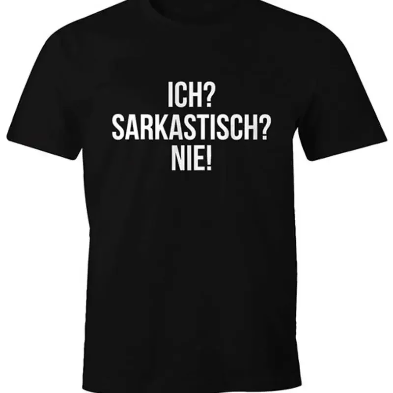 Я? Саркастичный? Никогда. Мужская футболка Fun Shirt Moonworks ®