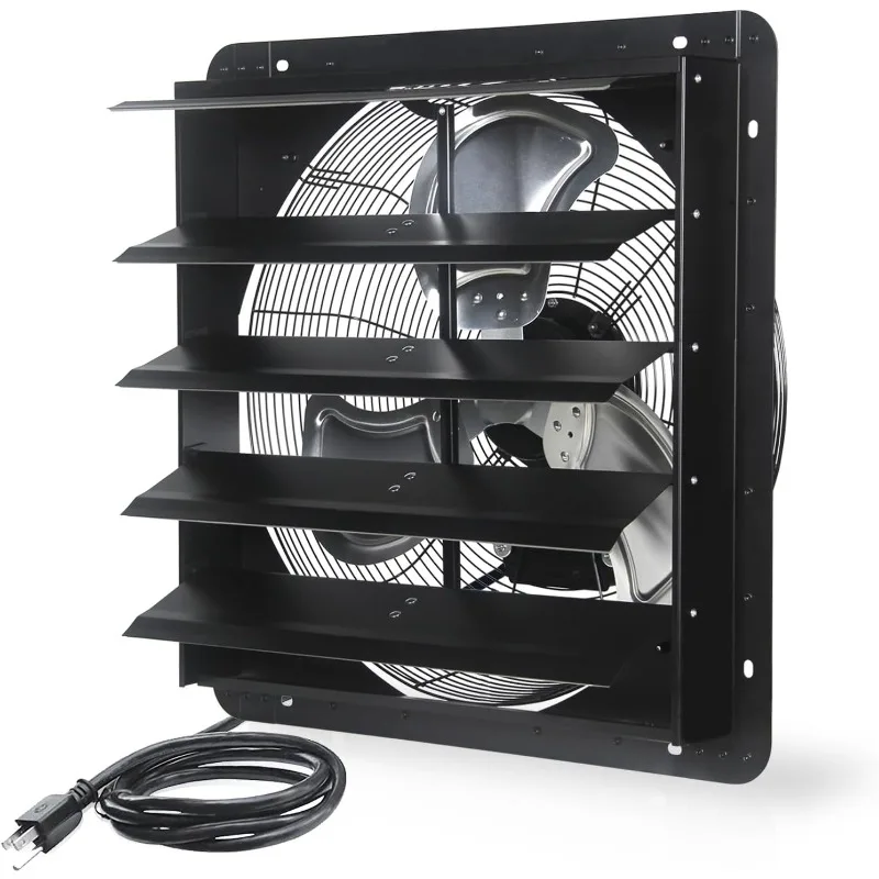 

20 Inch Shutter Exhaust Fan Wall Mounted, Aluminum with 1.65 Meters Power Cord Kit,High Speed 3500CFM, Ventilation fan