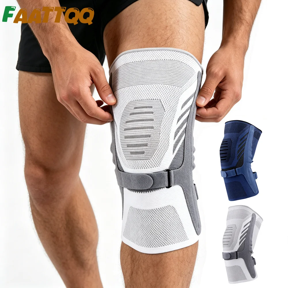 Knee Brace Support Compression Sleeve with Side Stabilizers and Patella Gel for Knee Pain Meniscus Tear ACL Injury Recovery