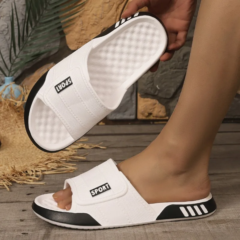 Big Size 40-47 Soft Bottom Sports Eva Slippers Men's Summer Fashion Indoor Outdoor Home Shallow Slippers Man Streetwear Sandals