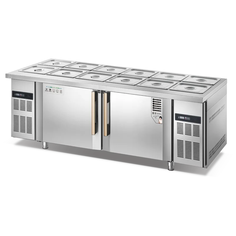 High quality sustainable use Salad Workbench Refrigeration Equipment Countertop Salad Refrigerator For Hotel Restaurant