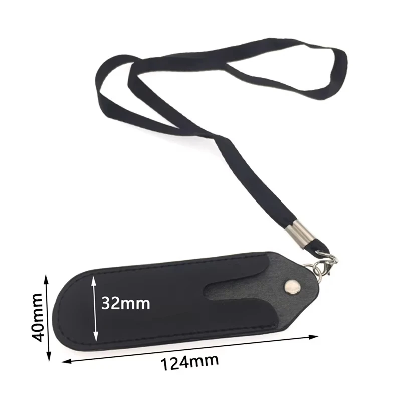 Black Leather Electronic Cigarette Holder Case Portable Vape Pen Pouch with Keychain Anti Scratch Protective Sleeve for Smoking
