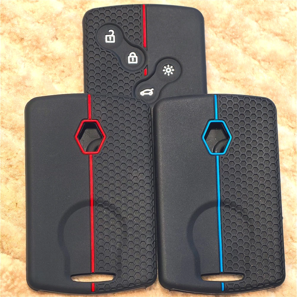 Capa de silicone para chave de carro, capa para renault megane 2 3 clio scenic duster kaptur captur logan laguna zoe koleos danilo nema fluence