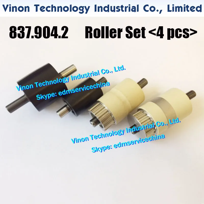 

837.904.2 edm Roller Set (4 pcs) wire evacuation for Agiecut AC150,AC170,AC200,AC250,AC270 series machine. Agie 837.904, 837904